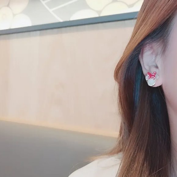 Cute Animal Mouse Head Earrings. Aretes de Mini Mouse - Picture 6 of 6